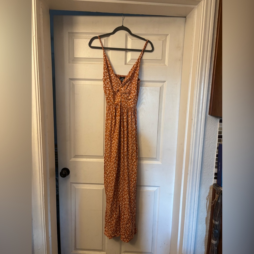 Angie Terracotta Floral Maxi Dress